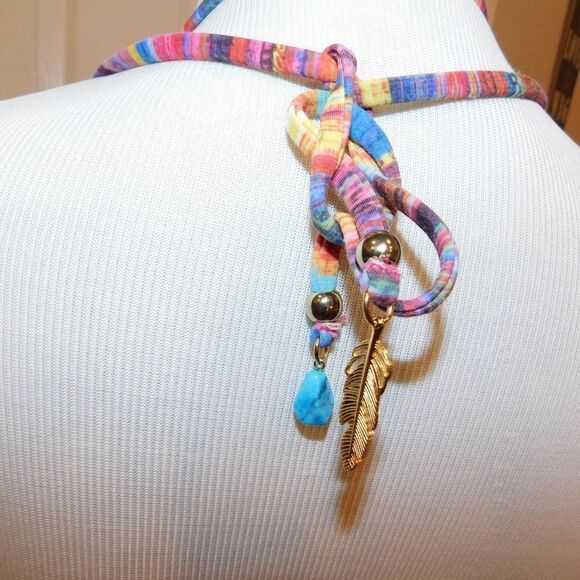 Multicolor Embellished Fringe Swim Tanktini (D9) - Picture 4 of 8